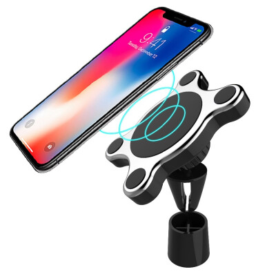 

MAXSHARER Qi Wireless charger Magnetic Design Fast Wireless Car Charger For iPhone  max XR X 8