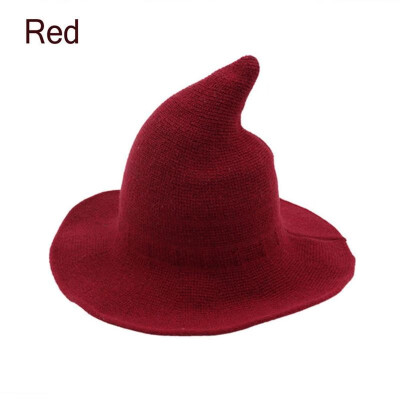 

Witch Hat Diversified Along The Sheep Wool Cap Knitting Fisherman Hat Female Fashion Witch Pointed Basin Bucket for Halloween