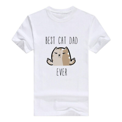 

Funny Cat Gifts Best Cat Dad Ever Young Mens T-Shirt