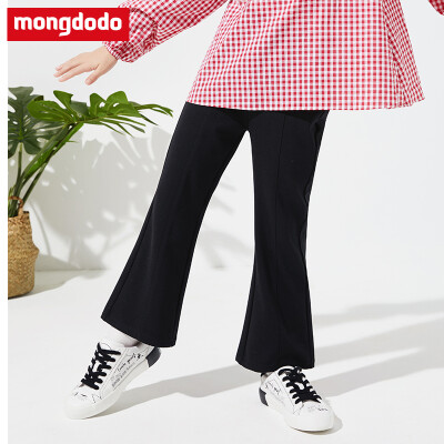 

Barabaras dream more than mongdodo childrens clothing girls trousers 2019 spring new big childrens trousers 76701190153 black 140