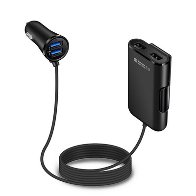 

4 Ports USB Car Charger For Mobile Phones Universal Back Seat Chargers For Samsung S8 S9 Quick Charger 30 For Xiaomi mi 8 a1