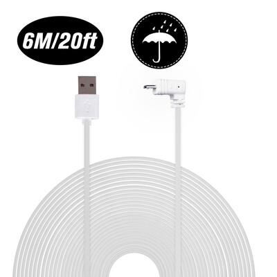 

Weatherproof Power Cable Compatible with Blink XT Home Camera &for Blink Indoor Home Camera 6M20ft Length CableWhite