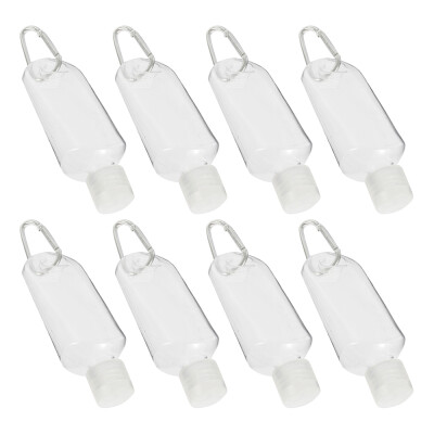 

Plastic Travel Clear Keychain Bottles Empty Squeeze Containers Water Bottle with Carabiner