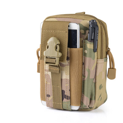 

Gagarin outdoor tactical pockets multi-function sports running casual pockets hiking men&women army fan bag wearing belt mobile phone bag army fan pocket ACU fan color