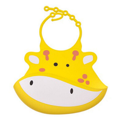 

Silicone Baby Bibs Feeding Pocket Bibs Soft Waterproof Easy Clean Food Catcher Cartoon Animal for Babies & Toddlers Zebra