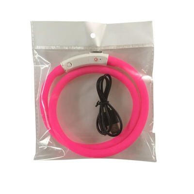 

Luminous Pet Collar With LED Light USB Charging Silicone Strobe Collar Cut To Resize Night Safety Warning For Dog