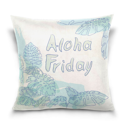 

ALAZA 16 X 16 inch Pillow Case Decorative Cushion Cover Aloha Friday Pattern Pillowcase
