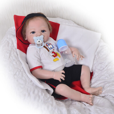 

23 Inch Lifelike Reborn Baby Alive Doll Full Silicone 57 cm Princess Girl Doll Babies Toy For Kid Christmas Gift Can Bath