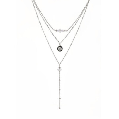 

Fashion Multi-layer Pendant Clavicle Chain Long Necklace Different Lengths Jewelry Set for Women