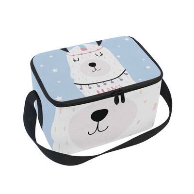 

ALAZA Lunch Box Insulated Lunch Bag Large Cooler Horn Llama Not Drama Tote Bag