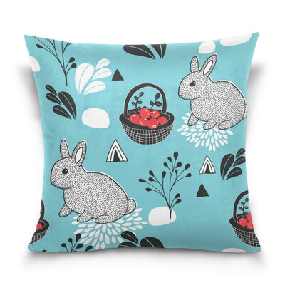 

ALAZA Throw Pillow Cover 16 X 16 inch Christmas Gift Cushion Cover with Pattern With Animals Printed Pillowcase