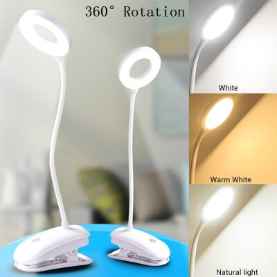 

Willstar Rechargeable USB LED Table Lamp Clip Type Table Lamp LED Touch onoff Three-speed Dimming Eye Protection Anti-blue Light