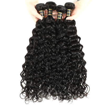 

Amazing Star Brazilian Virgin Hair Water Wave 4 Bundles Human Hair Weave Wet&Wavy Natural Color