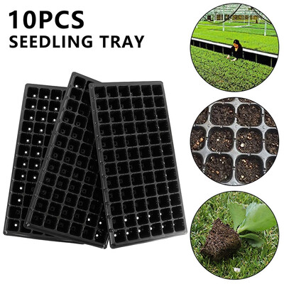 

110PCS Breathable Plastic Seed Seedling Grow Base Nursery Pots Germination Box Planting Tray Vegetable Seed Gardening
