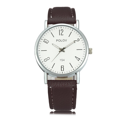 

Quartz Watch PU Leather Strap Wrist Watch Casual Clock for Women And Men