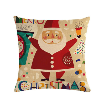 

1Pc Christmas Decorations for Xmas Pillowcase Santa Claus Pillow Cover Cushion Home Decor