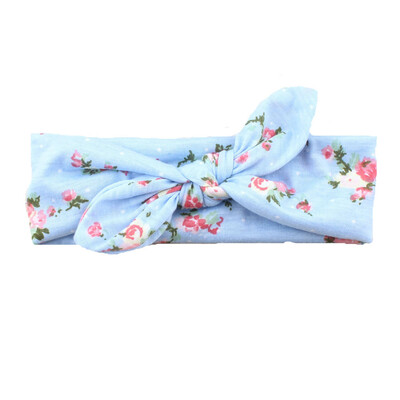 

Children Rabbit Ears Hair Band Cute Flower Printed Bowknot Headbands Kids Floral Headwrap Fashion Hair Accessories