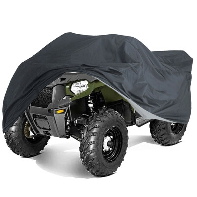 

Waterproof ATV Cover Heavy Duty Black Silver Protects 4 Wheeler From Snow Rain or Sun