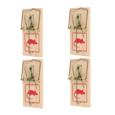 

Willstar 4PCS Traditional Wooden Mouse Traps Classic Rat Rodent Control Catch Trap