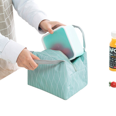 

BUBM lunch box bag double aluminum foil insulation bag with rice portable lunch bag student insulation lunch bag waterproof thickening BWD-B large Lin Zhongxi