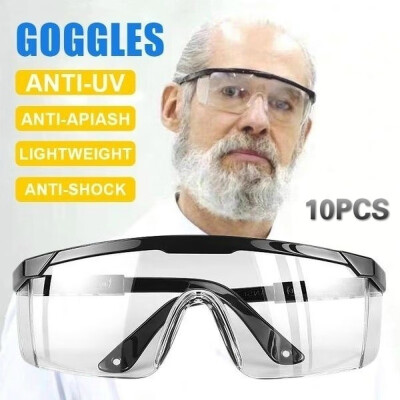 

10Pcs Safety Glasses Personal Protective Equipment UV Protection Adult Over Glasses Goggle Eyewear Protection