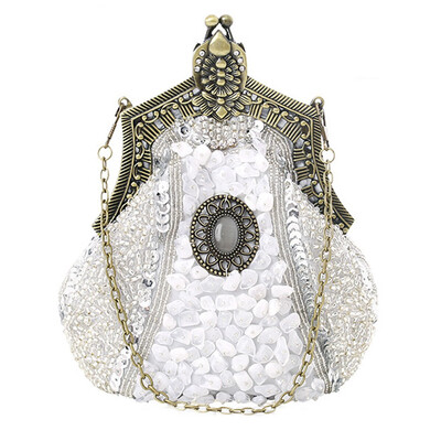 

Small Vintage Evening Bag for Women Beaded Sequin Design Ladies Party Handbags women Crossbody Bag for Wedding Party
