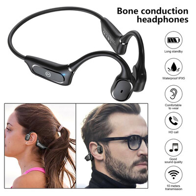 

Willstar Wireless Bluetooth 50 Earphones Bone Conduction Headset Stereo Surround Sound Sweatproof&Water-resistant Sport Gym