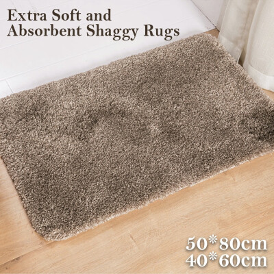 

Bathroom Rugs Non Slip Shaggy Bath Mat Super Water Absorbent Toilet Mat Extra Soft for Door Bed Sofa Floor