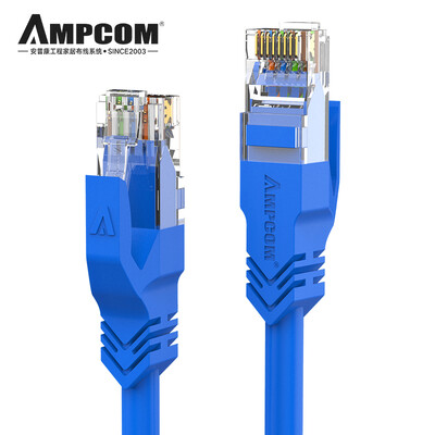 

AMPCOM 6 Category Gigabit Ethernet Cable 15 Meter CAT6 Finished Product Network Jumper RJ45 Oxygen Free Copper Computer Broadband Network Cable 10 Pack AMC610BU15 Blue