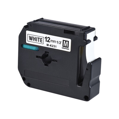 

Black on White Label Tape Compatible for Brother PT-65PT-70PT80 Label Printer 12mm 8m