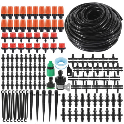 

Drip Irrigation System Automatic Watering System Garden Hose Micro Drip Watering Kit with Adjustable Dripper