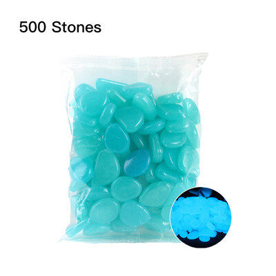 

500pcsBag Luminous Pebbles Glow in the Dark Stones Home Fish Tank Outdoor Decor Garden Walkway