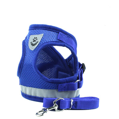 

Willstar Dog Leash Vest Harness Strip Soft Mesh Adjustable Breathable Dog Chest Strap for Puppy Small Dogs-BlueS