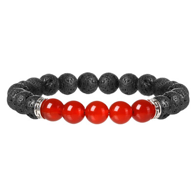 

Fashion Mens Womens Unique Natural Stone Gemstone Volcanic Lava Bracelet Healing Bracelet Round Beads Elephant Shape Decoration