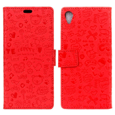 

MOONCASE ASUS Zenfone Lite L1 ZA551kL Little Witch Leather Case - Red