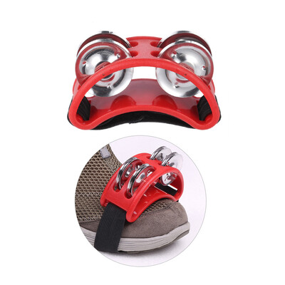 

Foot Tambourine Percussion Musical Instrument 2 Sets Metal Jingle Bell