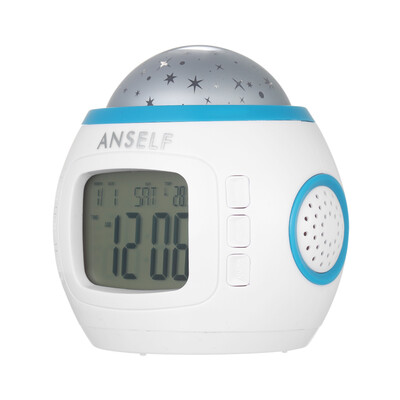 

Music Starry Star Sky Projection Alarm Clock Calendar Thermometer H4962 Watch