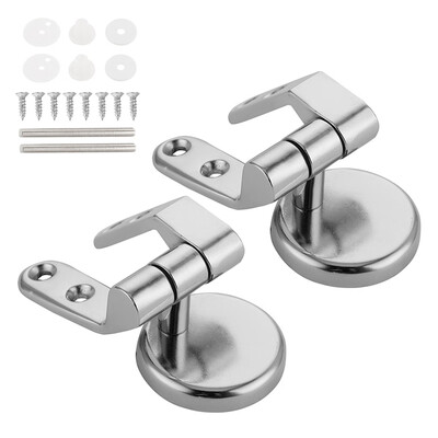 

Replacement Chrome Toilet Seat Hinges Set Pair With Fittings Universal Mountings