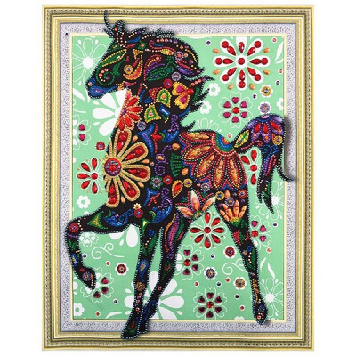 

DIY 5D Diamond Painting Embroidery Cross Stitch Horse Animal Home Decor Rhinestone Mosaic Needlework NO6 Specifications 3040