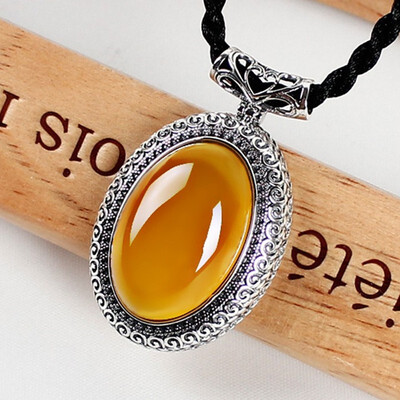 

Pendant long pendant female accessories sweater chain green topaz garnet gem 925 silver
