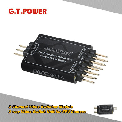 

GTPOWER 3 Channel Video Switcher Module 3 way Video Switch Unit for FPV Camera