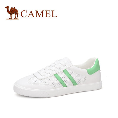 

Camel CAMEL Ms Youth Contrast Round Head Flat Strap Casual Shoes A91278604 WhiteGreen 36