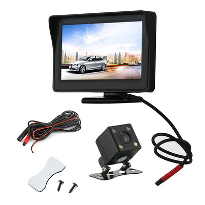 

Camera Monitor Plate Back Up Camera Car Pickup Rear View Backing Reverse Night Vision
