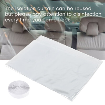 

Car Taxi Isolation Film Plastic Anti-Fog Full Surround Protective Cover Net Cab Front&Rear Row Color White for Car Cockpit