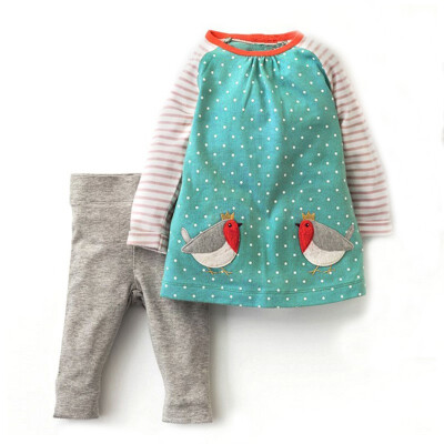 

Baby Girls Clothes Children Clothing Sets 2018 Brand Kids Tracksuits for Girls Sets Animal Pattern Baby Girl School Outfits