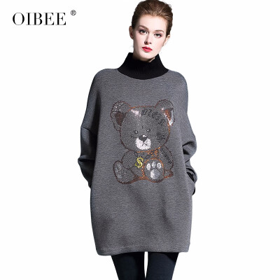 

OIBEE2019 spring new womens stretch knit long-sleeved dress fashion wild thin bottoming skirt women