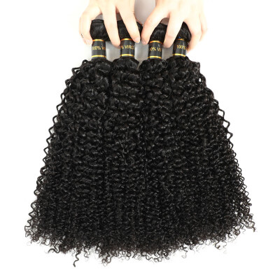 

Amazing Star Brazilian Virgin Curly Hair 4 Bundles Curly Human Hair Bundles Full&Thick Natural Color