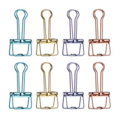 

Morning light M&G 32mm linear long tail clip dovetail clip metal paper clip four color mixed 8 pack ABSN2636