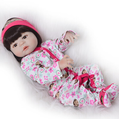 

Full Silicone Vinyl Newborn Doll Toys Realistic Reborn Dolls 23 Inch Baby Boys Gifts Educational Reborn Boneca Children Playmate