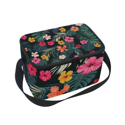 

ALAZA Lunch Box Insulated Lunch Bag Large Cooler Tote Bag Colorful Floret for Men Women Girls Boys